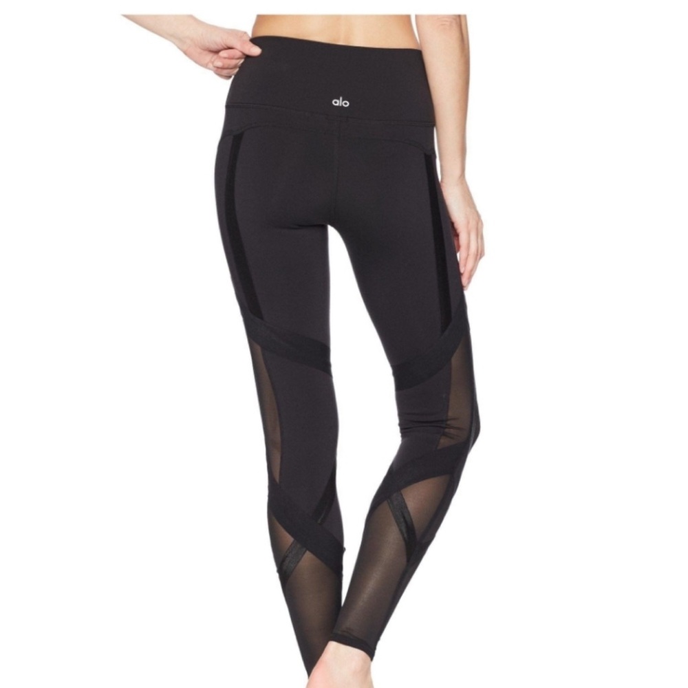 ALO All Black High Waisted Bandage Leggings